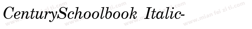 CenturySchoolbook Italic字体转换